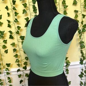 Love Life Ribbed U-Neck Crop Top